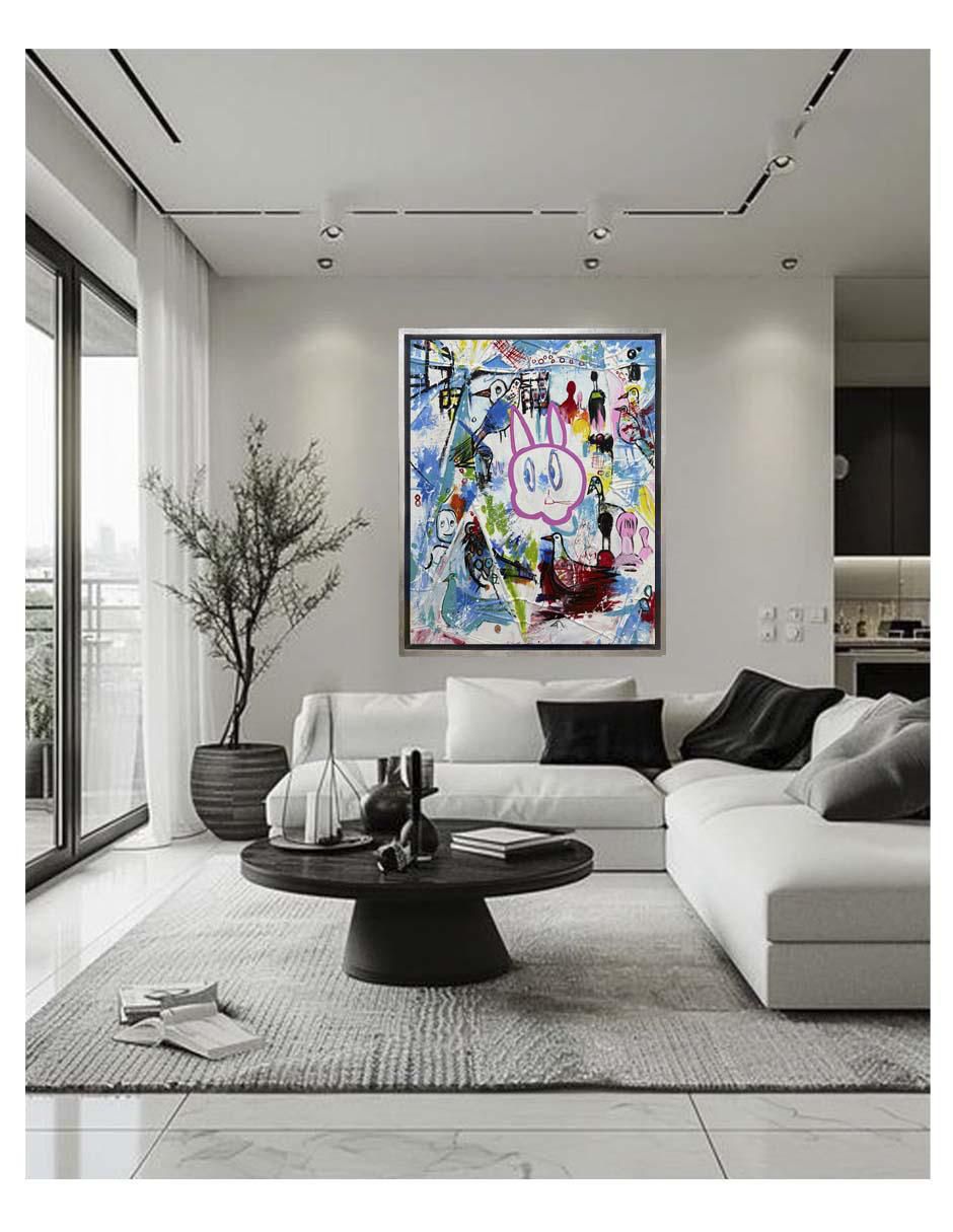 Pintura Caos Inocente técnica acrílico Pop 2