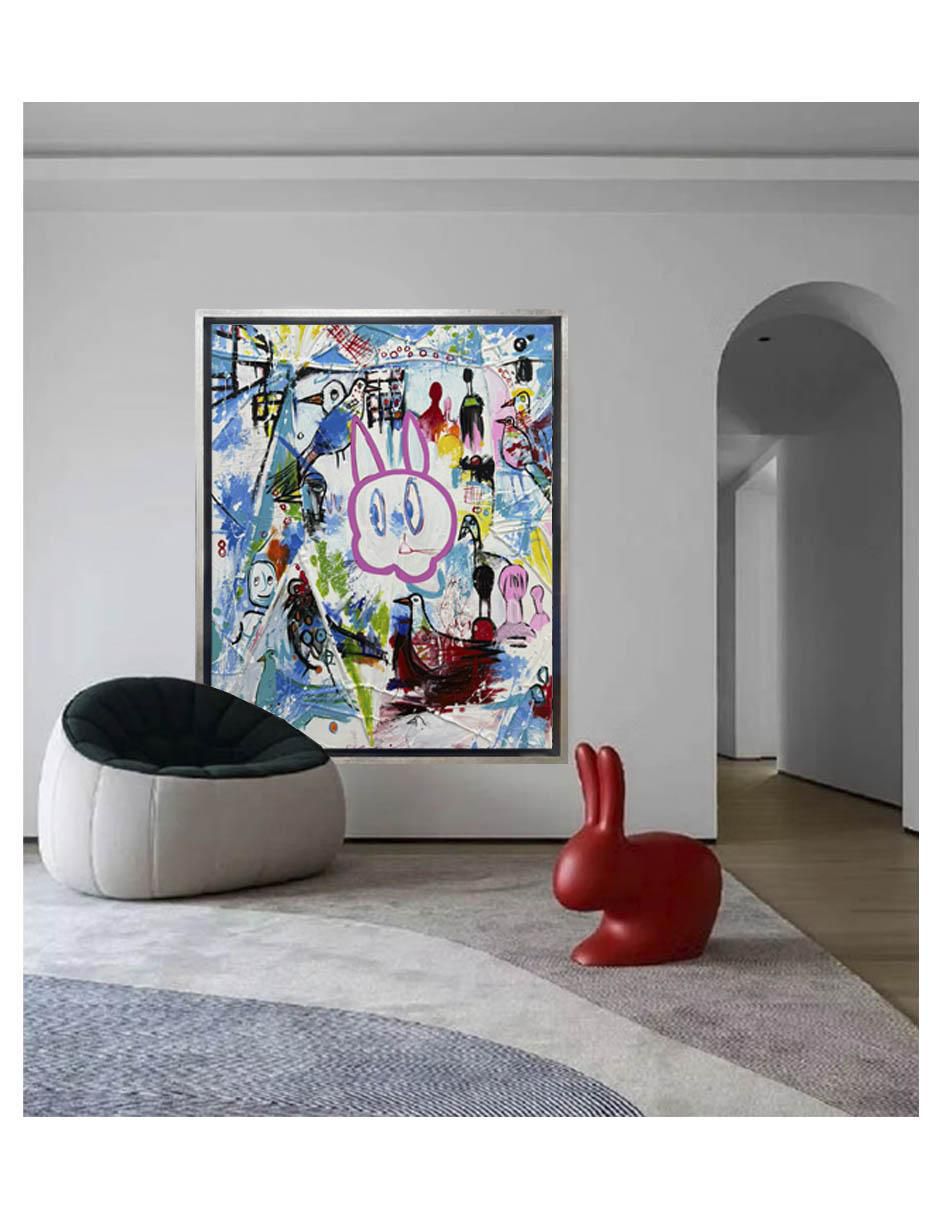 Pintura Caos Inocente técnica acrílico Pop 4