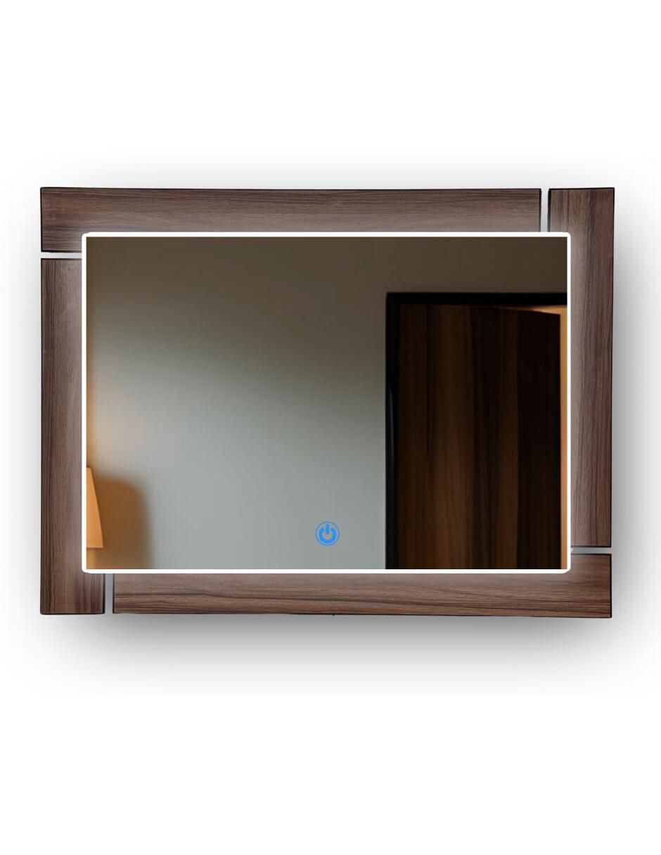 Espejo rectangular Decorativo de pared con luz LED Luminous Oak