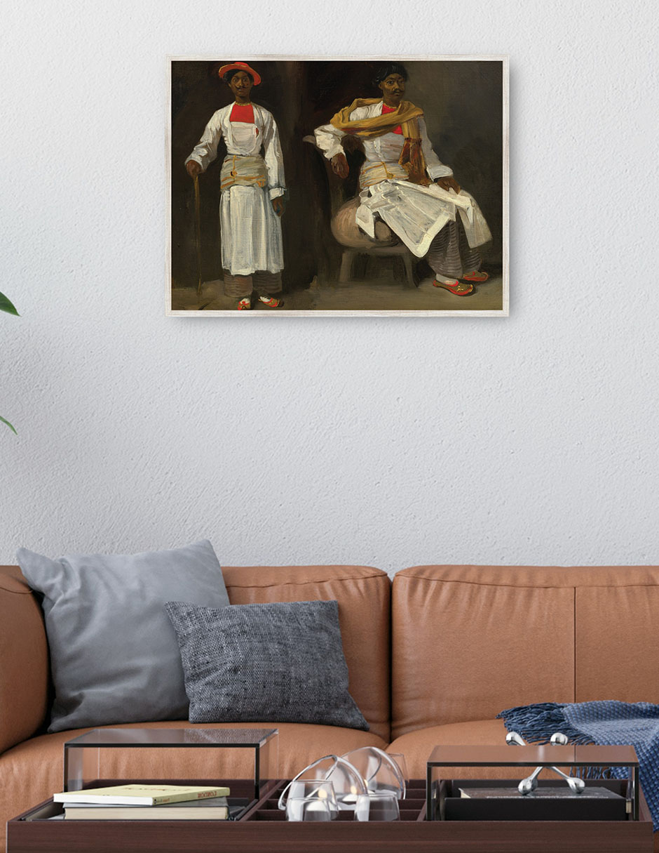 Cuadro decorativo Dos Estudios de Un Indio de Calcuta, Sentado Y de Pie C. 1823/1824 técnica mixta Gente 2