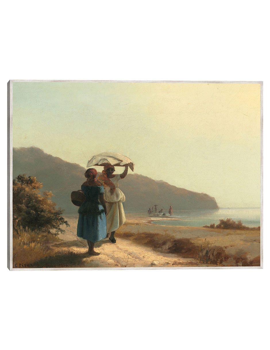 Cuadro decorativo Dos Mujeres Conversando Junto Al Mar, Santo Tomás 1856 técnica mixta Gente