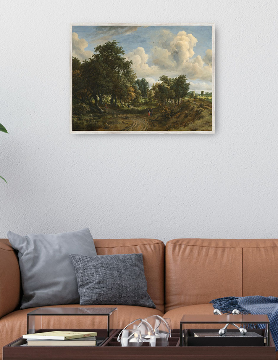 Cuadro decorativo Un Paisaje Boscoso técnica mixta Caminos 2