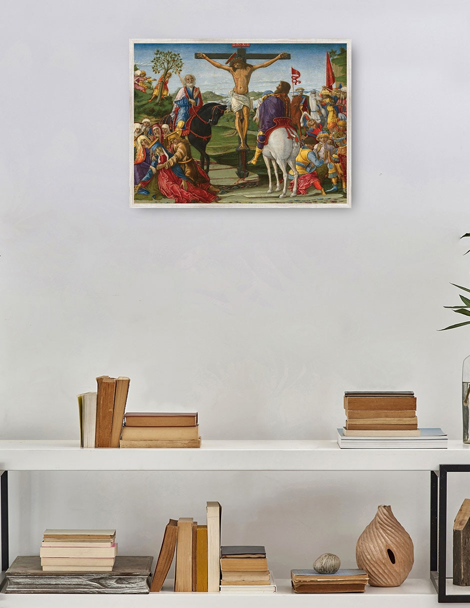 Cuadro decorativo La Crucifixión técnica mixta Figuras Celestiales 2