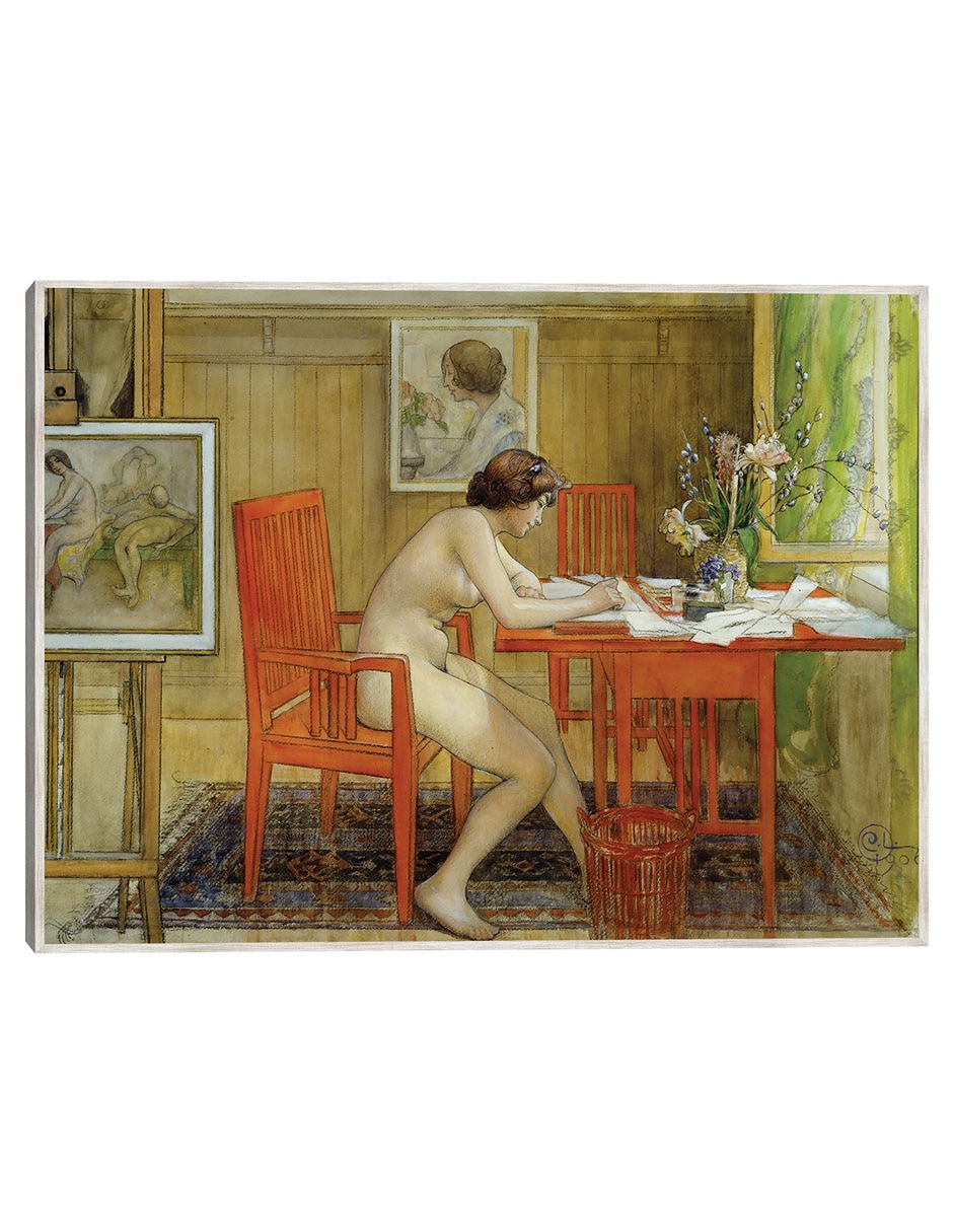 Cuadro decorativo El Modelo Escribiendo Una Postal (1906) técnica mixta Gente