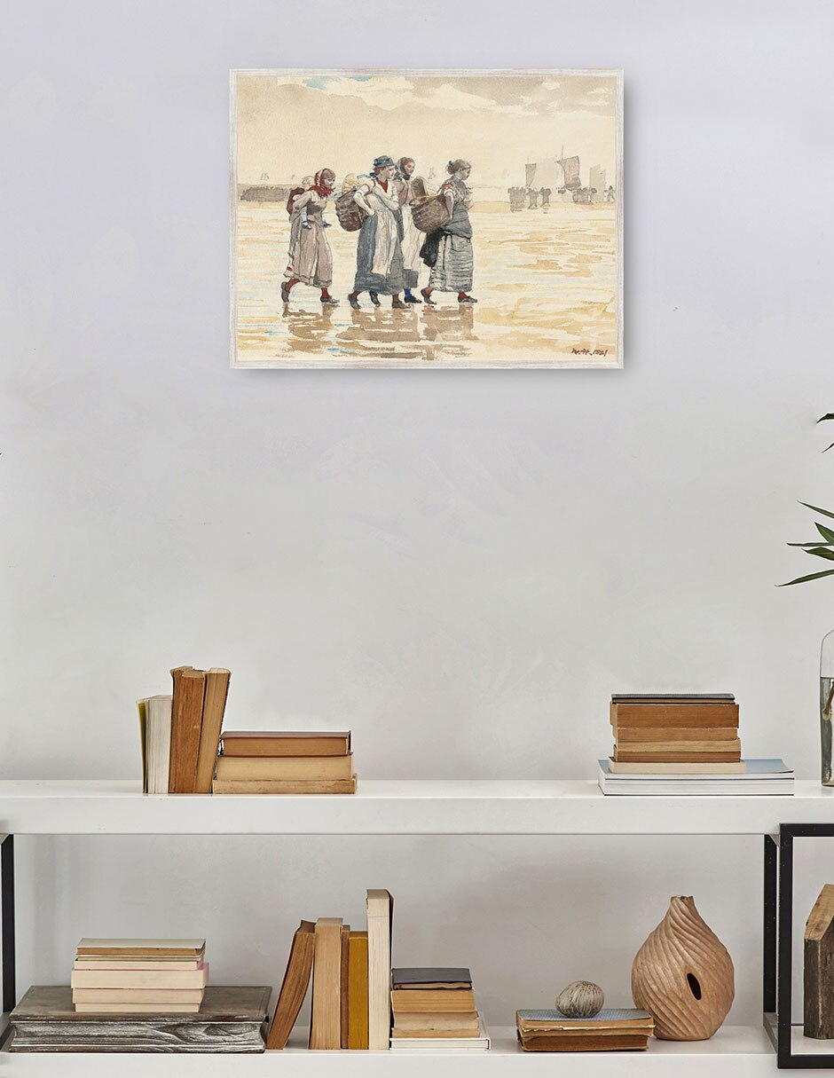 Cuadro decorativo Cuatro Pescaderas En La Playa (1881) técnica mixta Playas 2