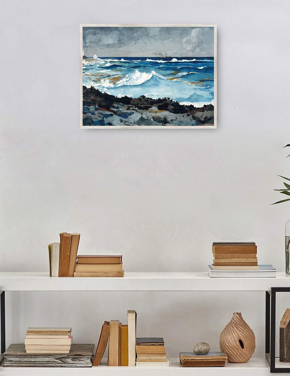 Cuadro decorativo Costa Y Surf, Nassau (1899) técnica mixta Olas 2