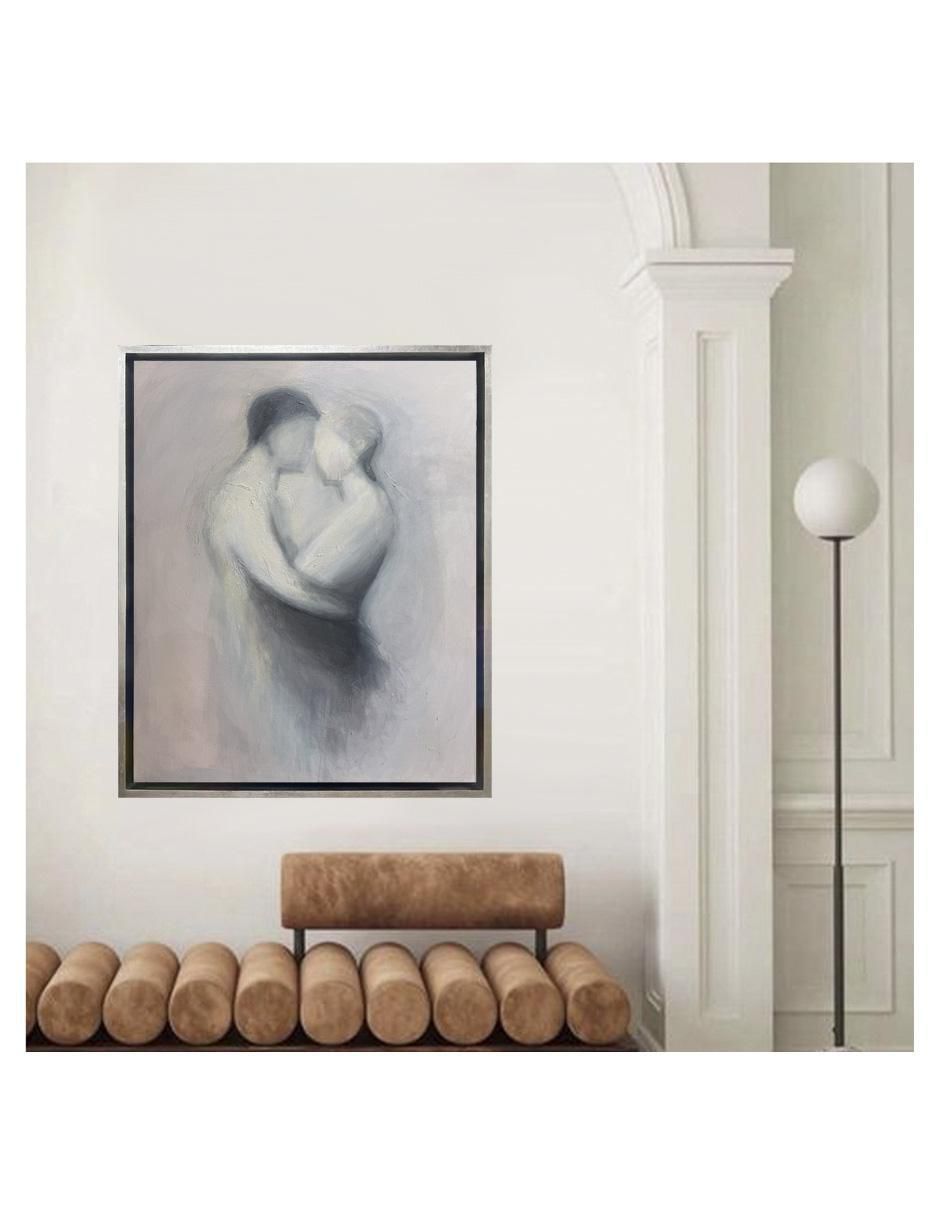 Pintura Dos Almas Desnudas Técnica Acrílico Abstractos 2