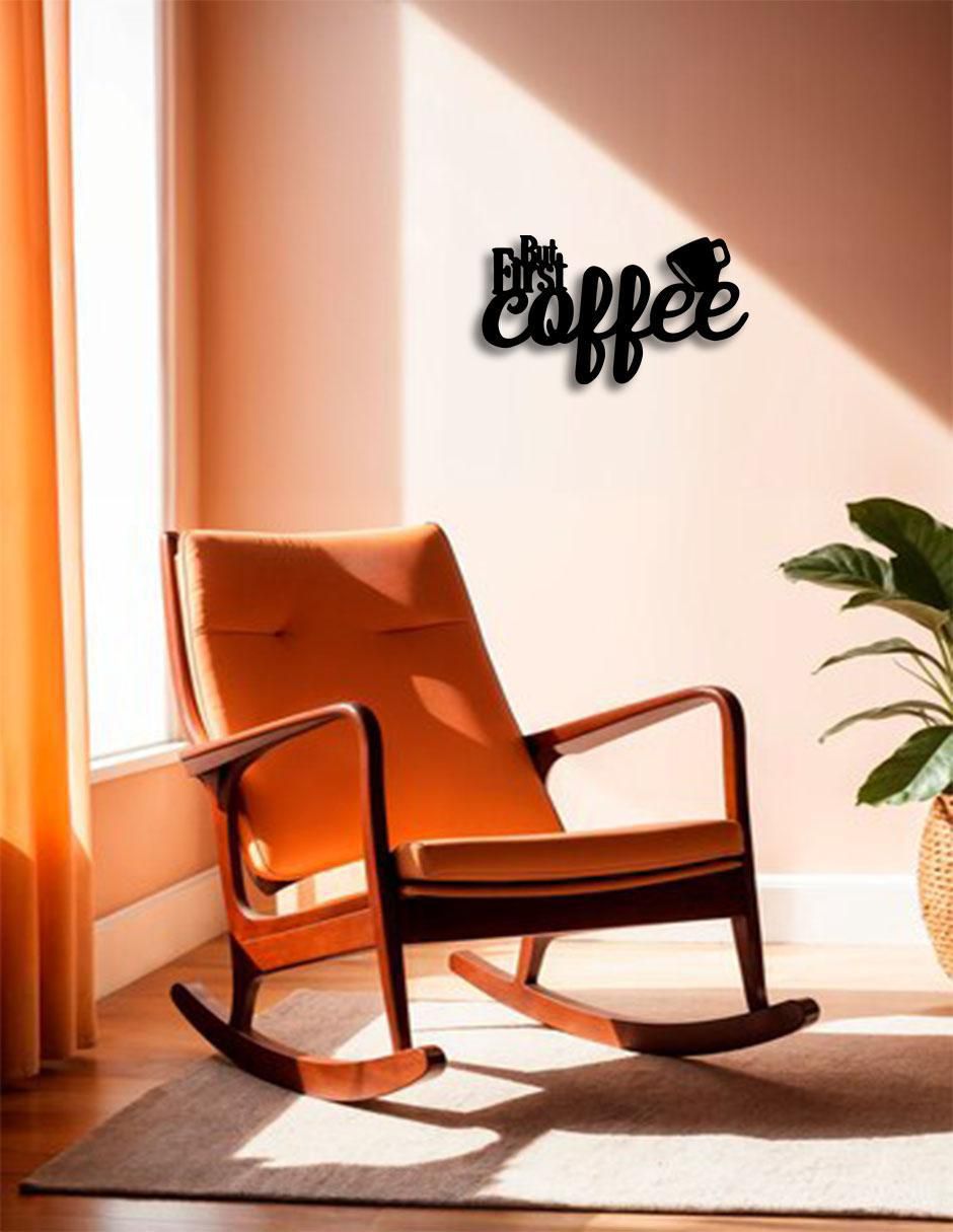 Figura decorativa asimétrico But First Coffee 3