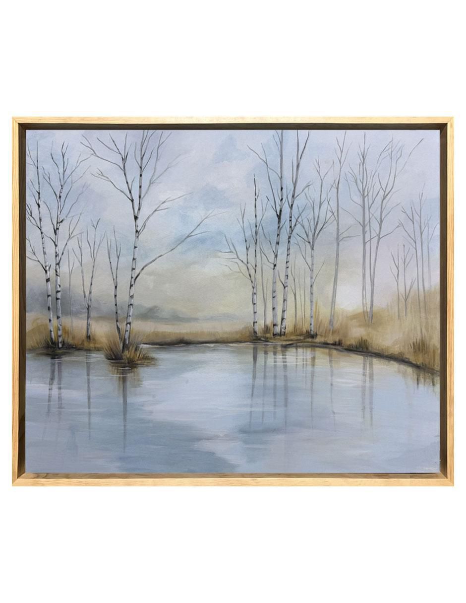 Pintura Susurros de Invierno técnica acrílico Paisajes