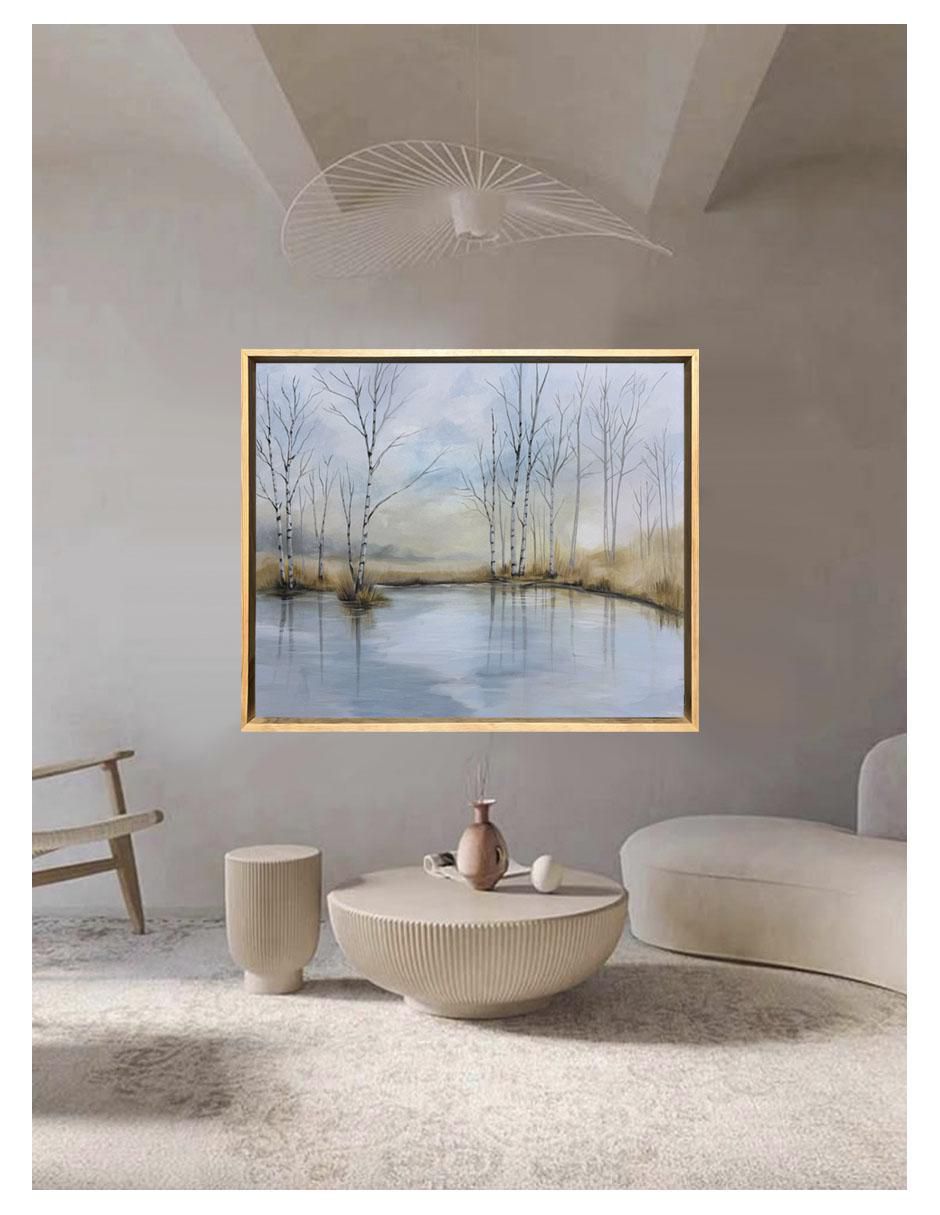 Pintura Susurros de Invierno técnica acrílico Paisajes 2