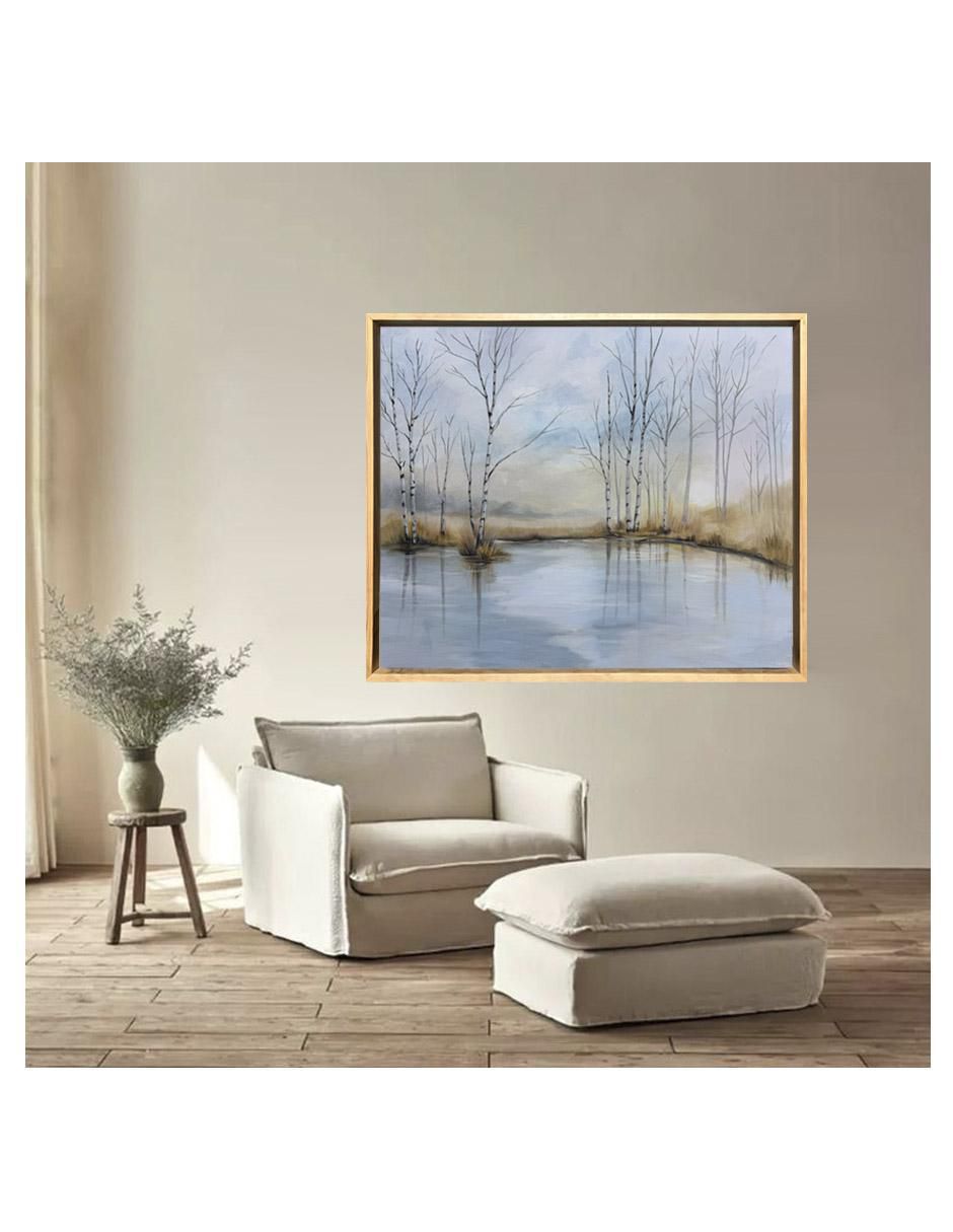 Pintura Susurros de Invierno técnica acrílico Paisajes 4