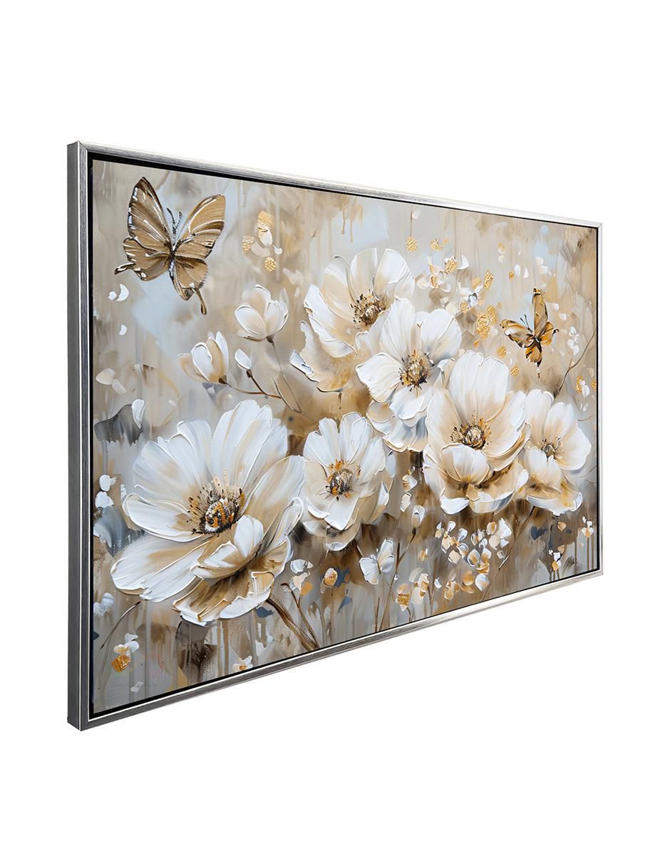 Pintura Plata Gazanias con Mariposas Canvas Polioleo técnica polioleo Pintura Plata Gazanias con Mariposas Canvas Polioleo técnica polioleo