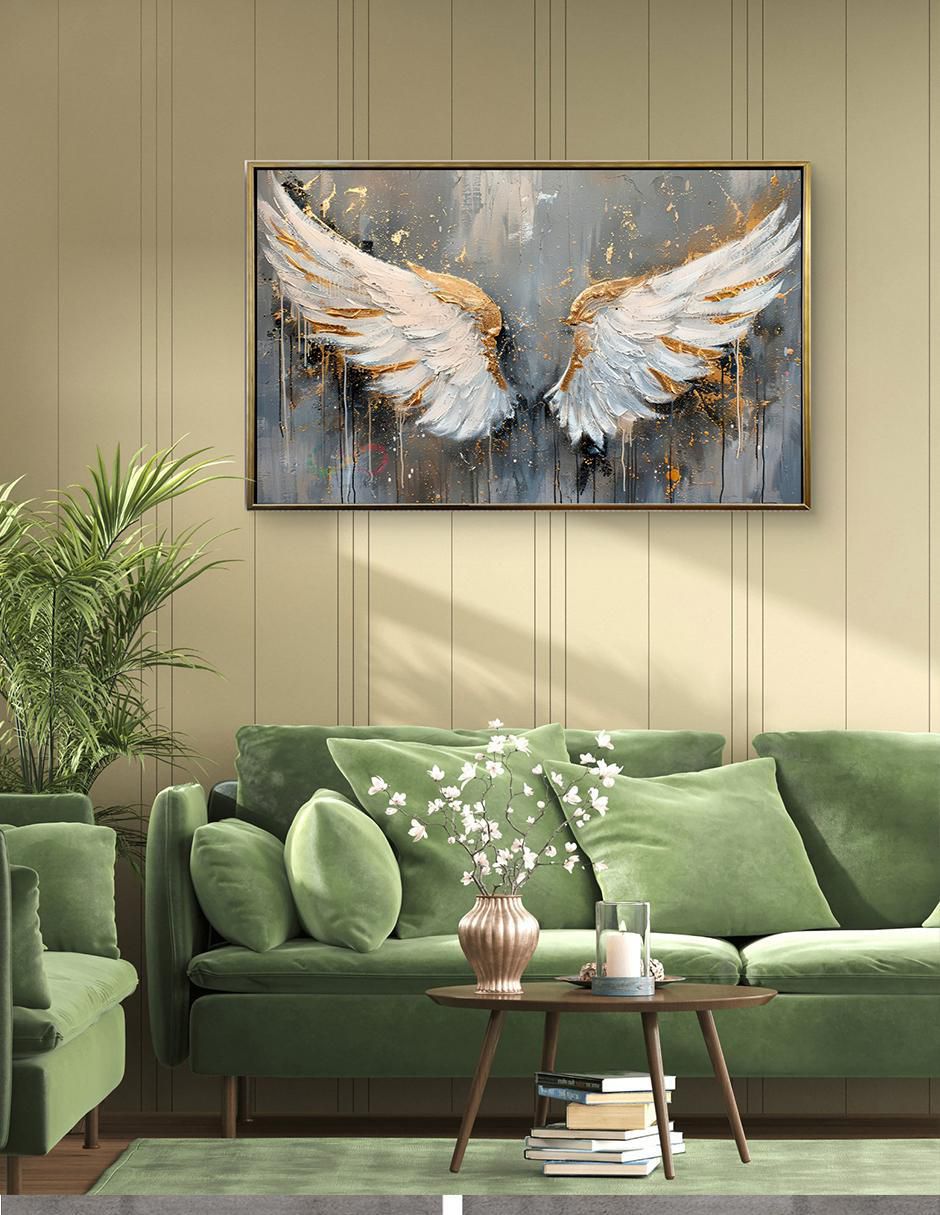 Pintura Alas de Ángel técnica polioleo 2