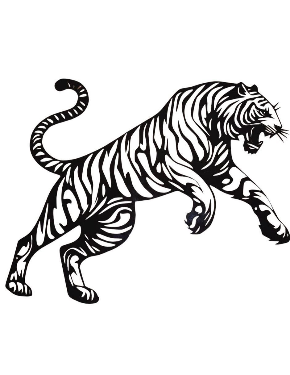 Figura decorativa de animal Animal Planet tigre de metal