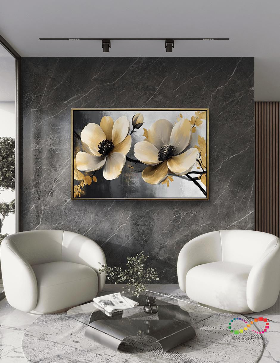 Pintura Flores Amapola Blanca técnica polioleo Premium 3