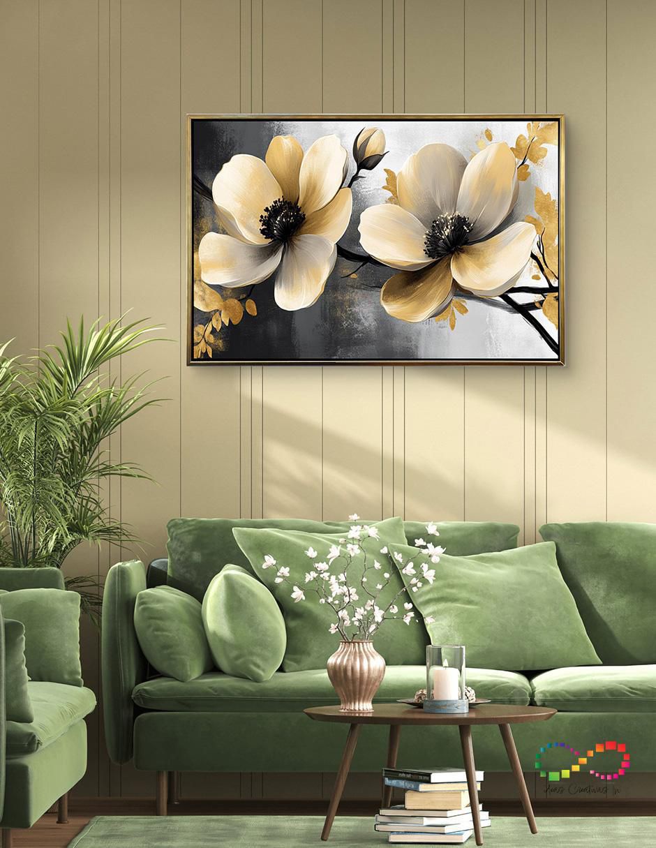 Pintura Flores Amapola Blanca técnica polioleo Premium 4