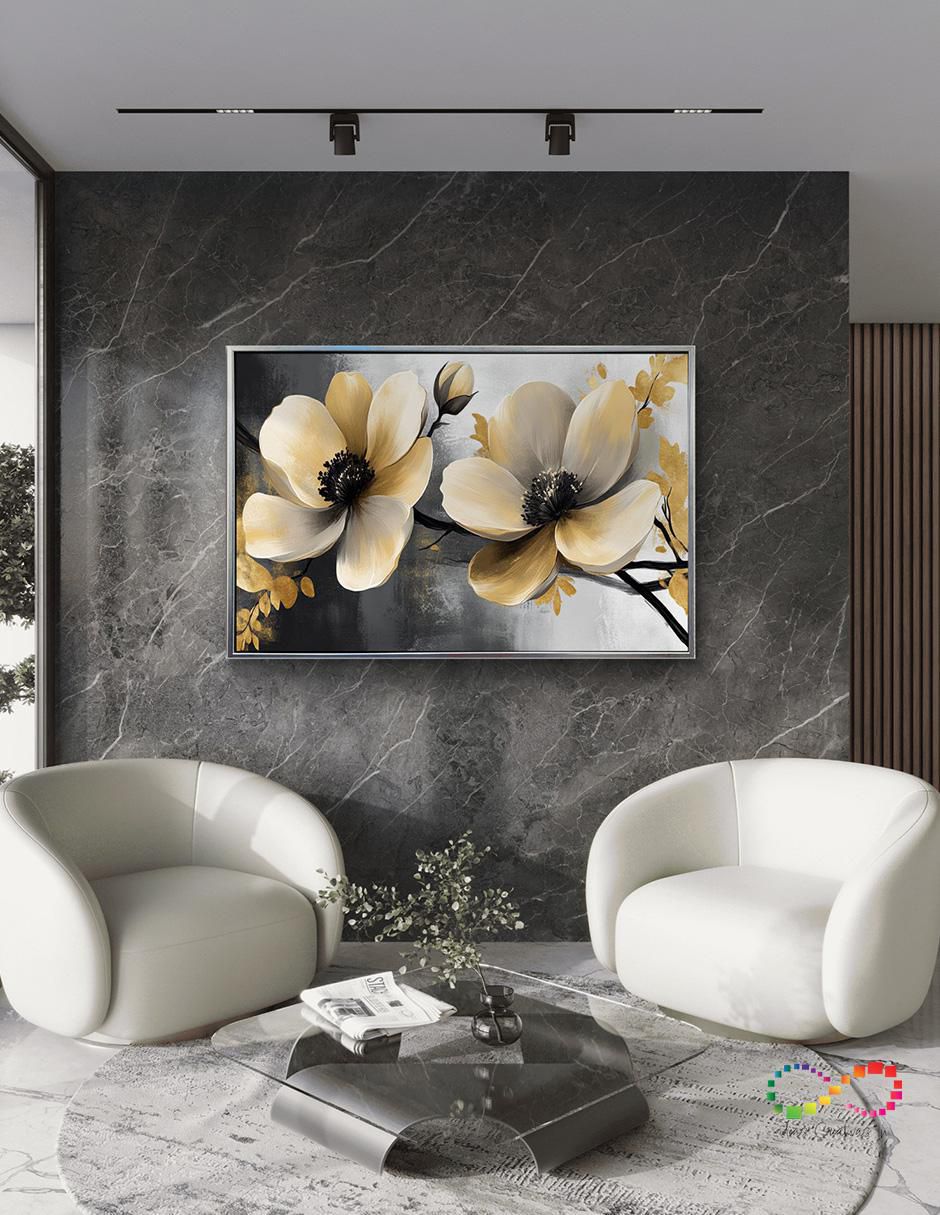 Pintura Flores Amapola Blanca técnica polioleo Premium 4