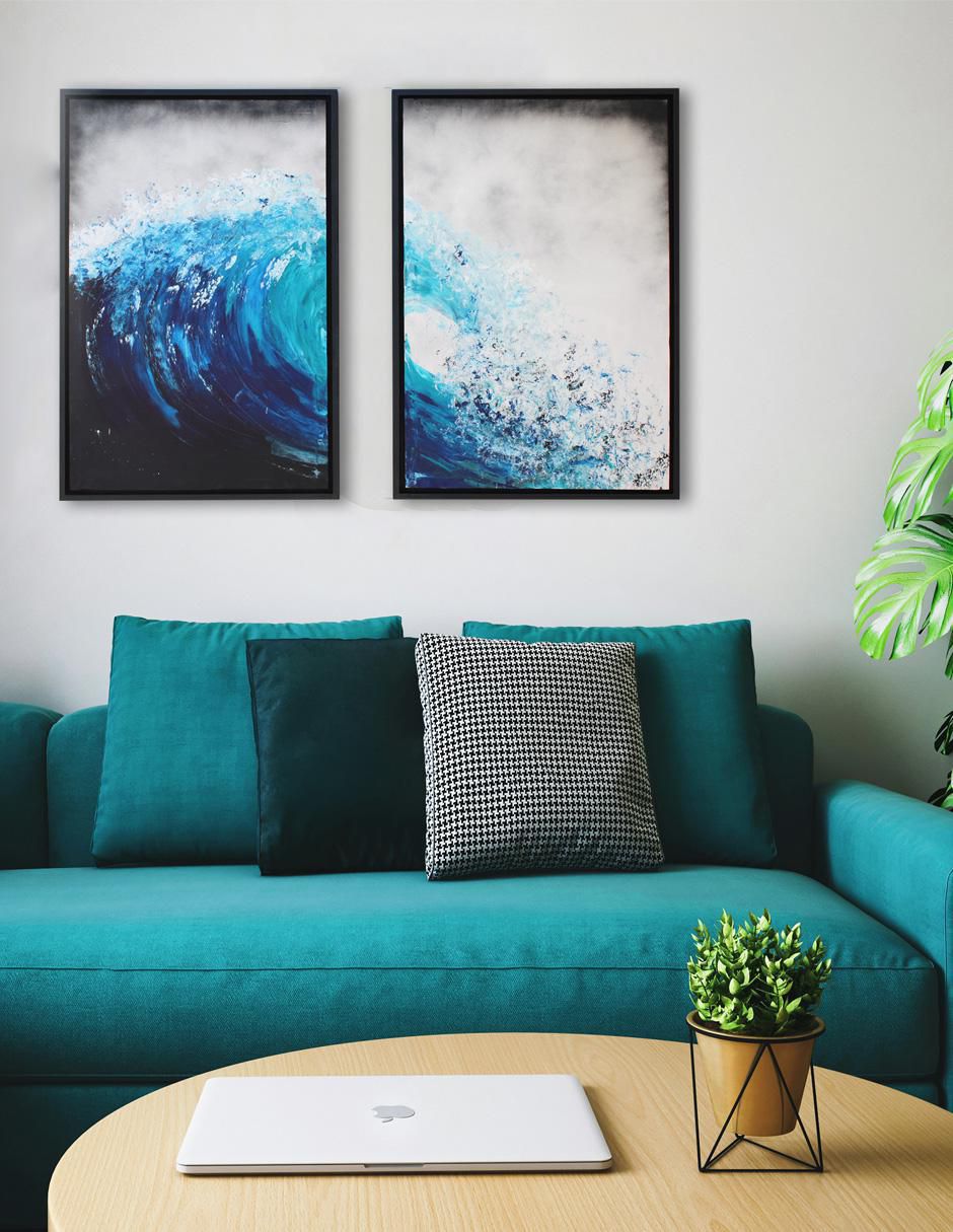 Cuadro decorativo Wave 2 piezas 4