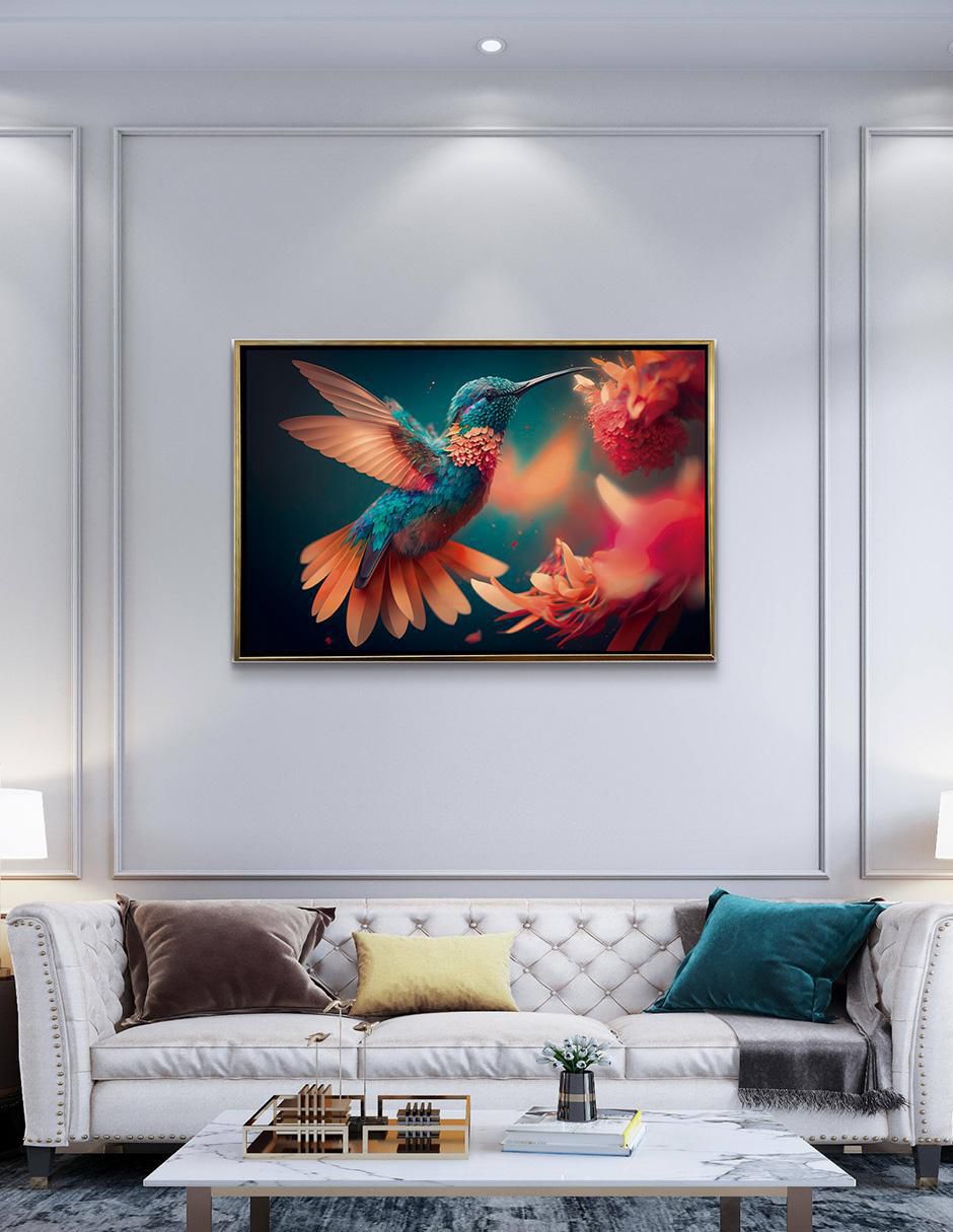 Pintura Colibrí técnica polioleo 2