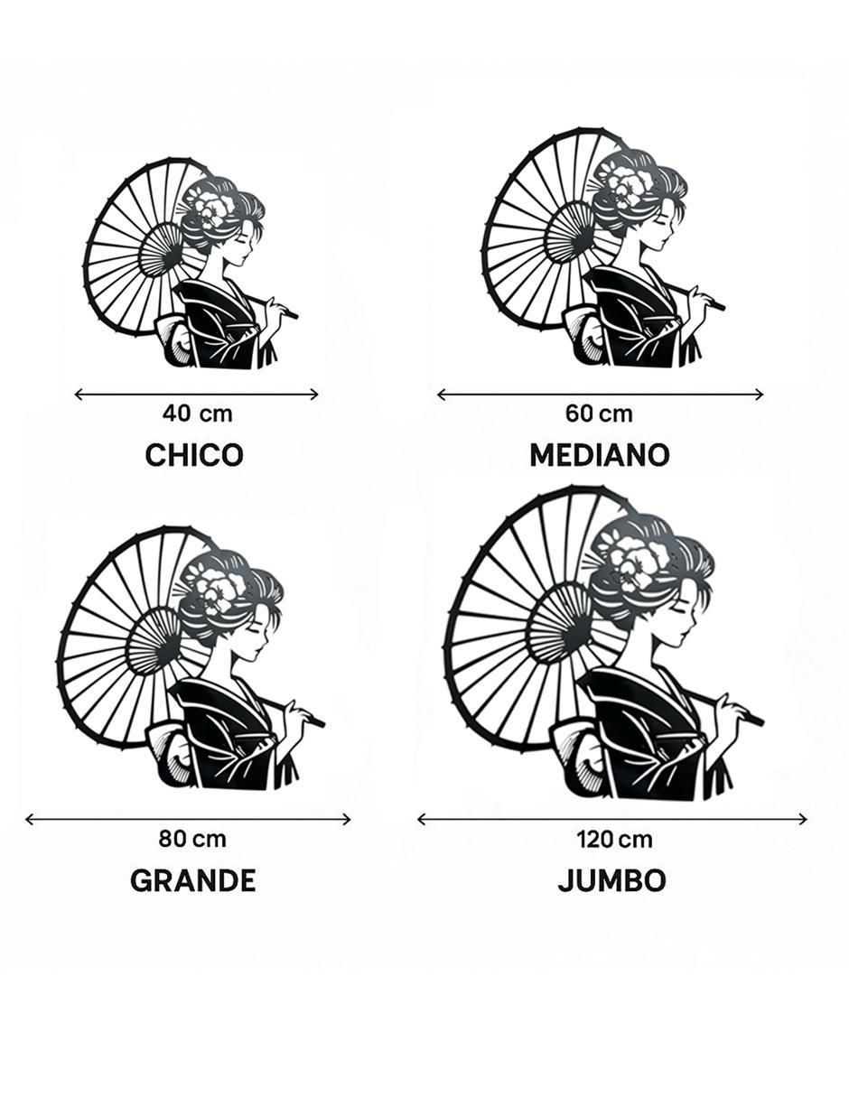 Figura decorativa cuadrado J-Hope geisha de metal 3