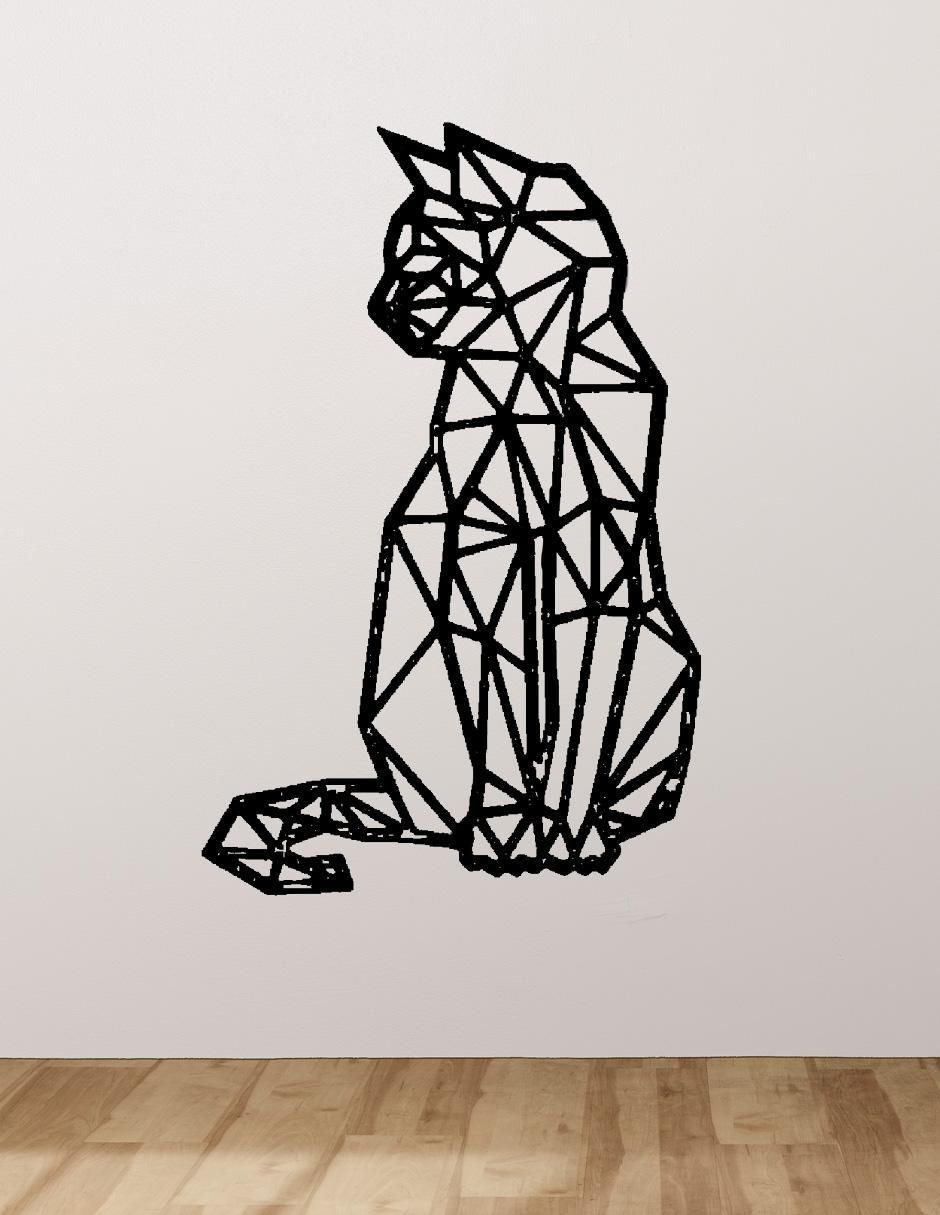 Figura decorativa de gato de metal 5