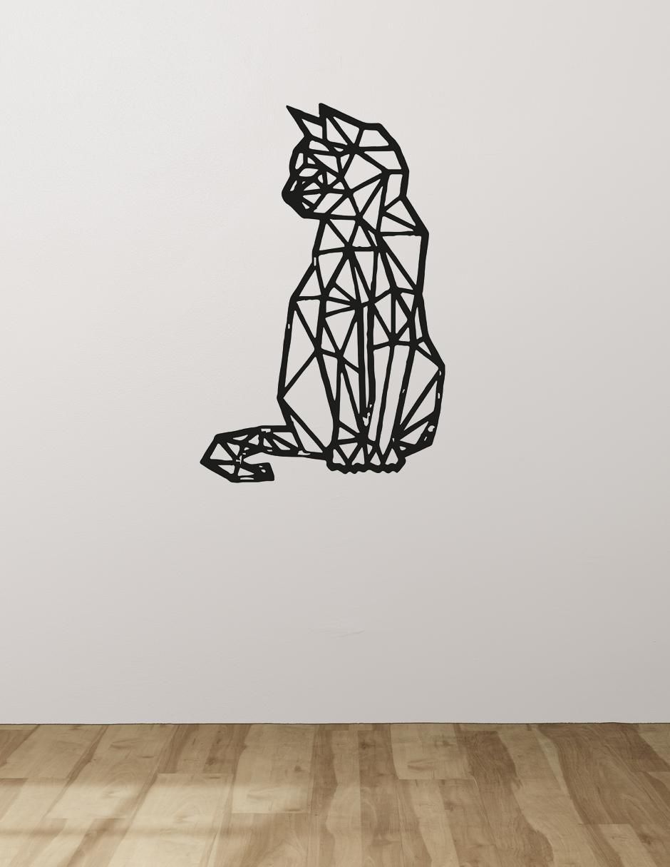 Figura decorativa de gato de metal 6
