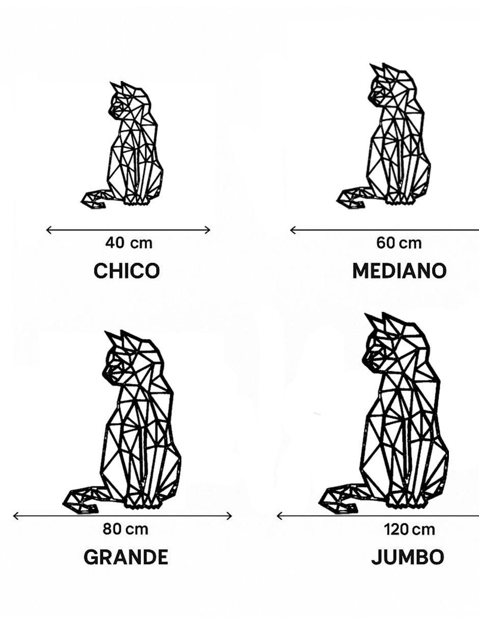 Figura decorativa de gato de metal 4