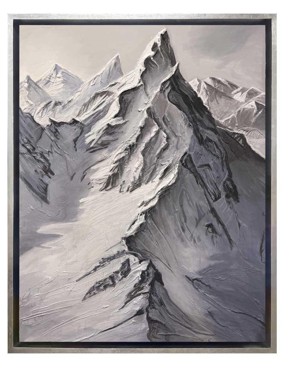 Pintura mountain 'técnica' técnica mixta montañas
