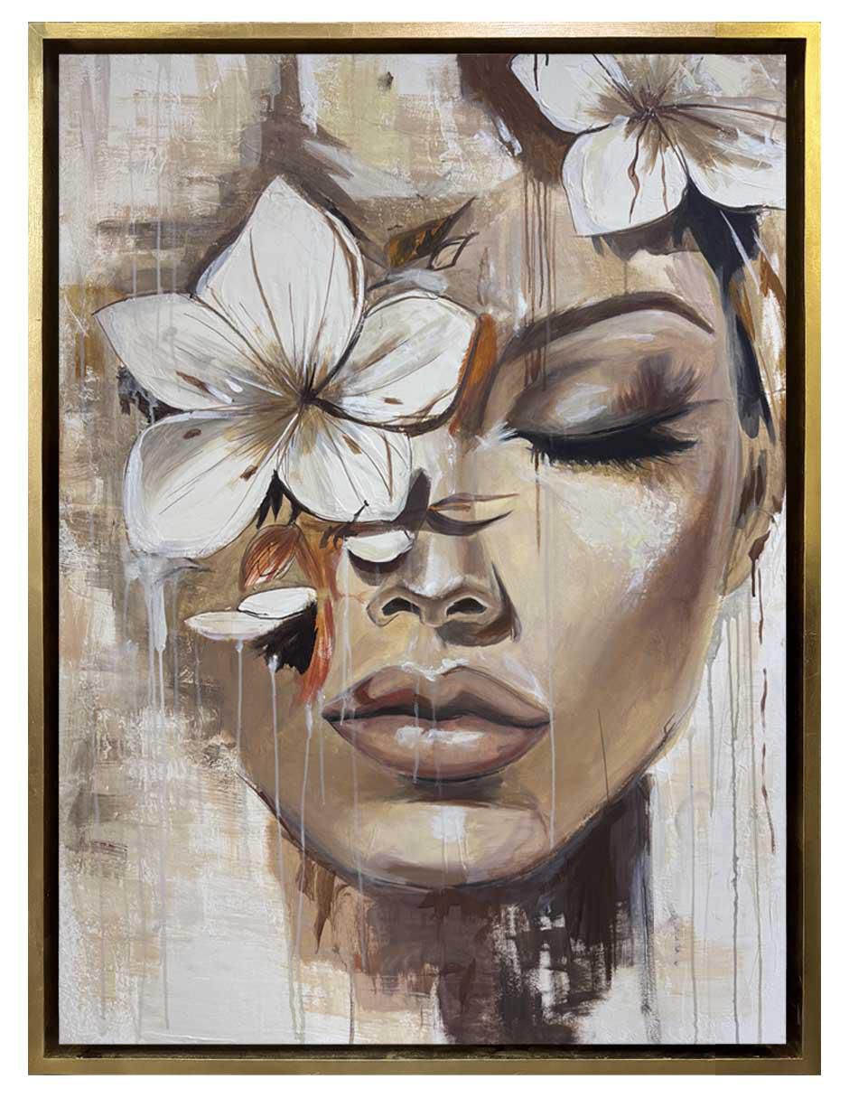 Pintura Calm técnica mixta Flores