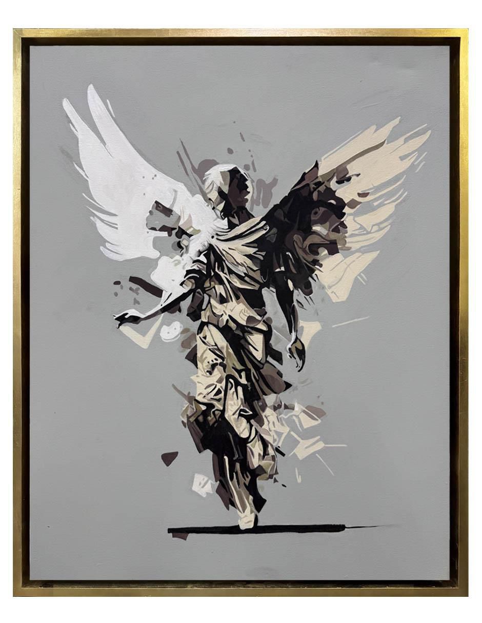 Pintura angel técnica acrílico Angel
