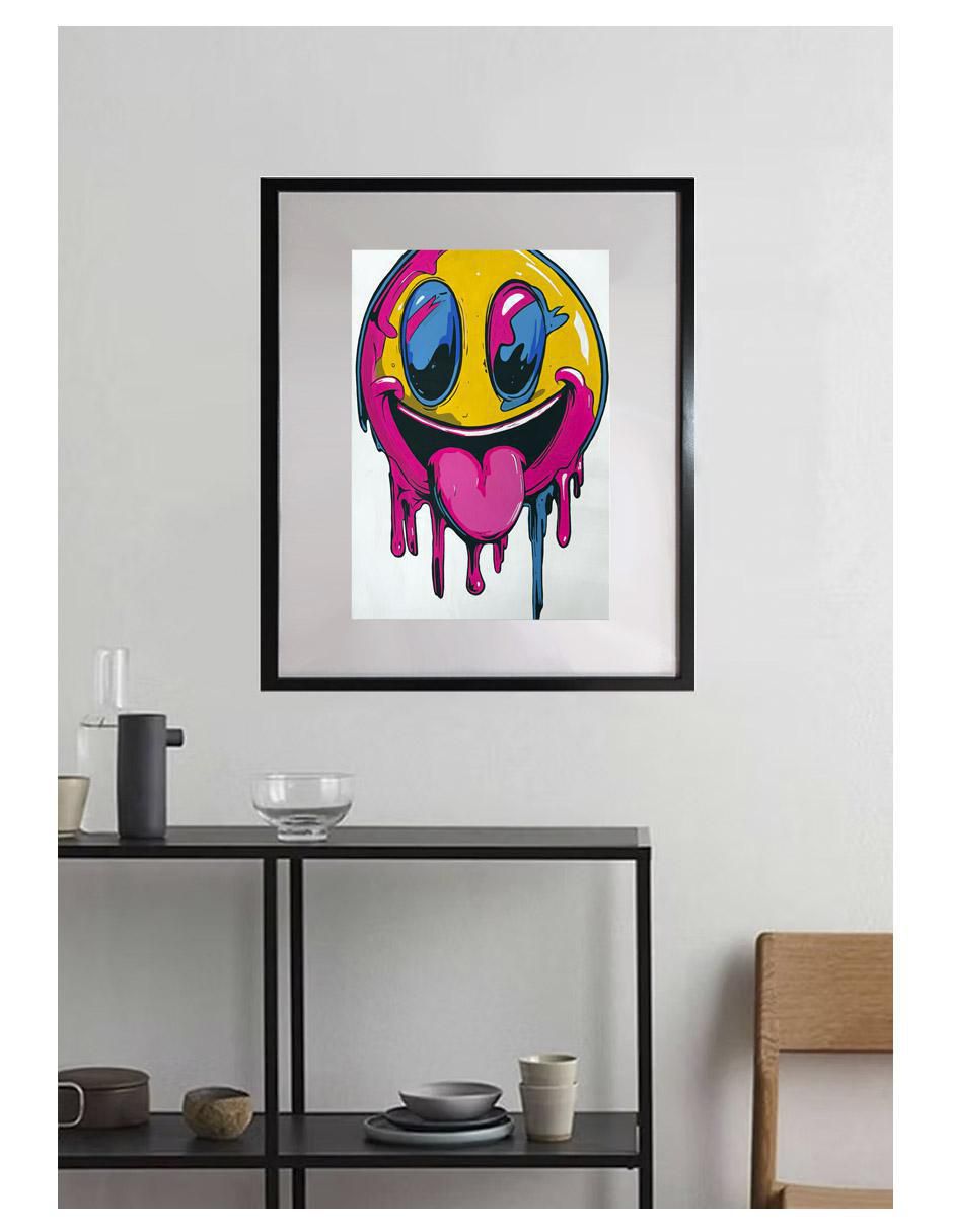 Pintura Happy Happy técnica acrílico Pop 3