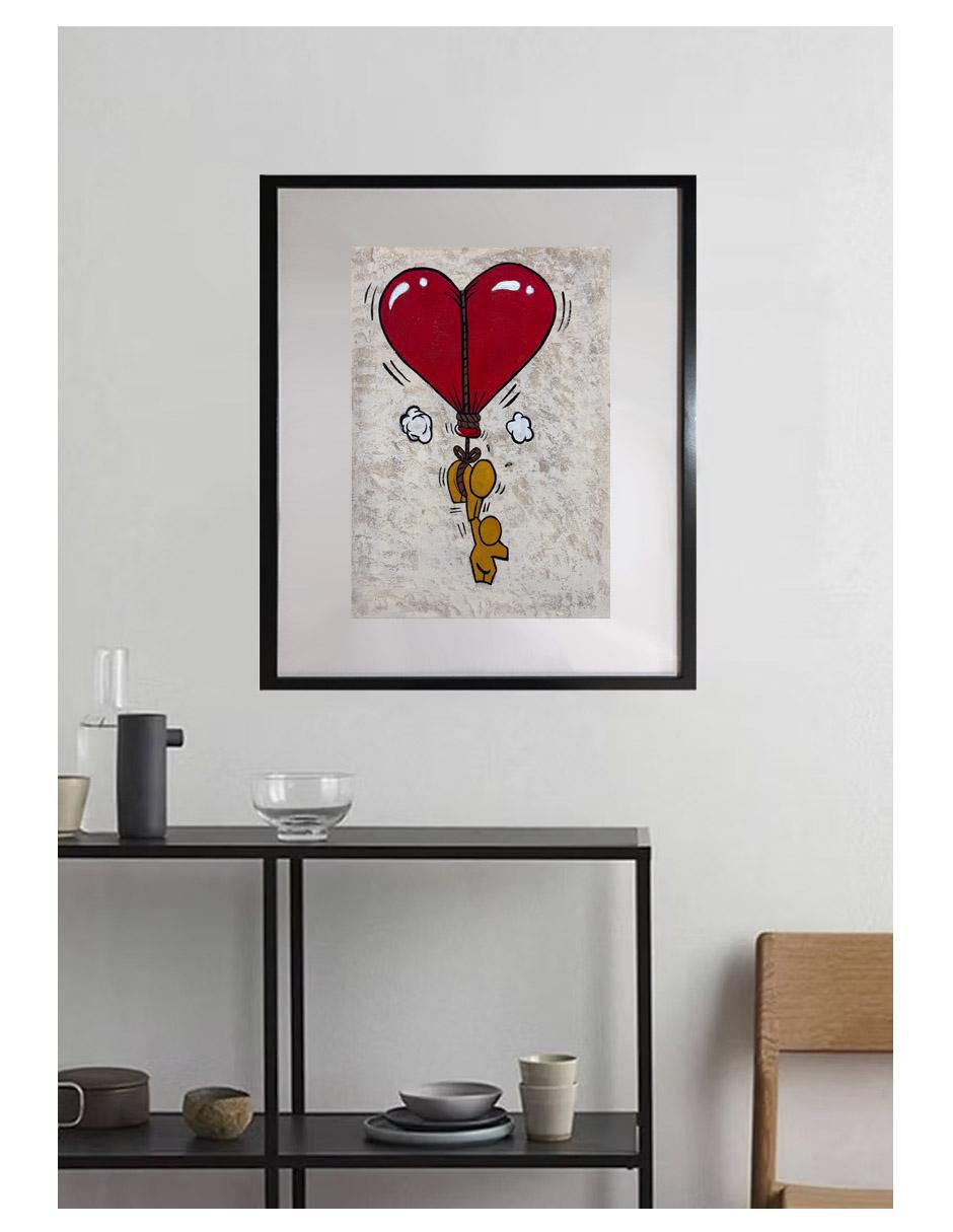 Pintura Igotu técnica acrílico Corazones 2