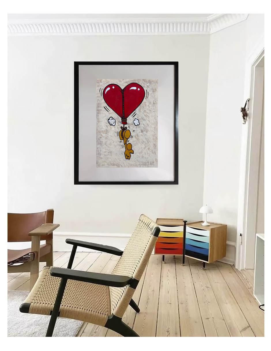 Pintura Igotu técnica acrílico Corazones 3