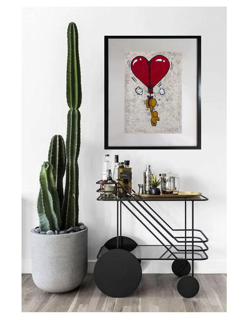 Pintura Igotu técnica acrílico Corazones 4