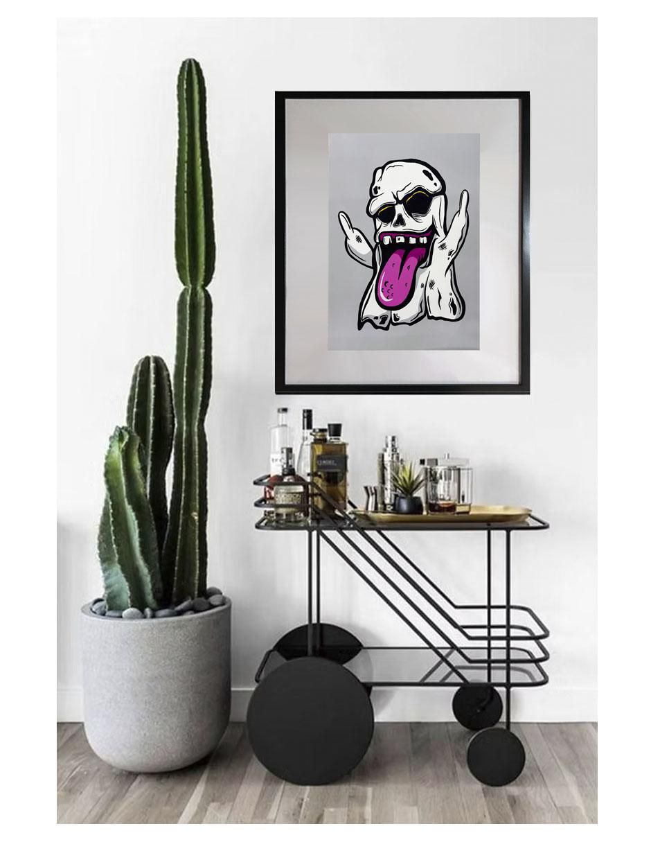 Pintura Ghost técnica acrílico Halloween 4