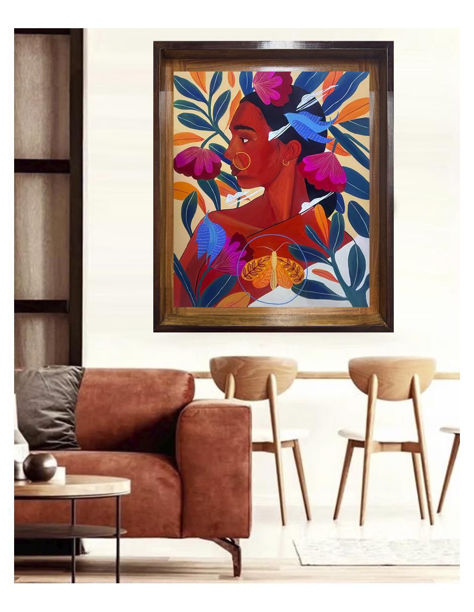 Pintura Fleur técnica acrílico Rostros 2