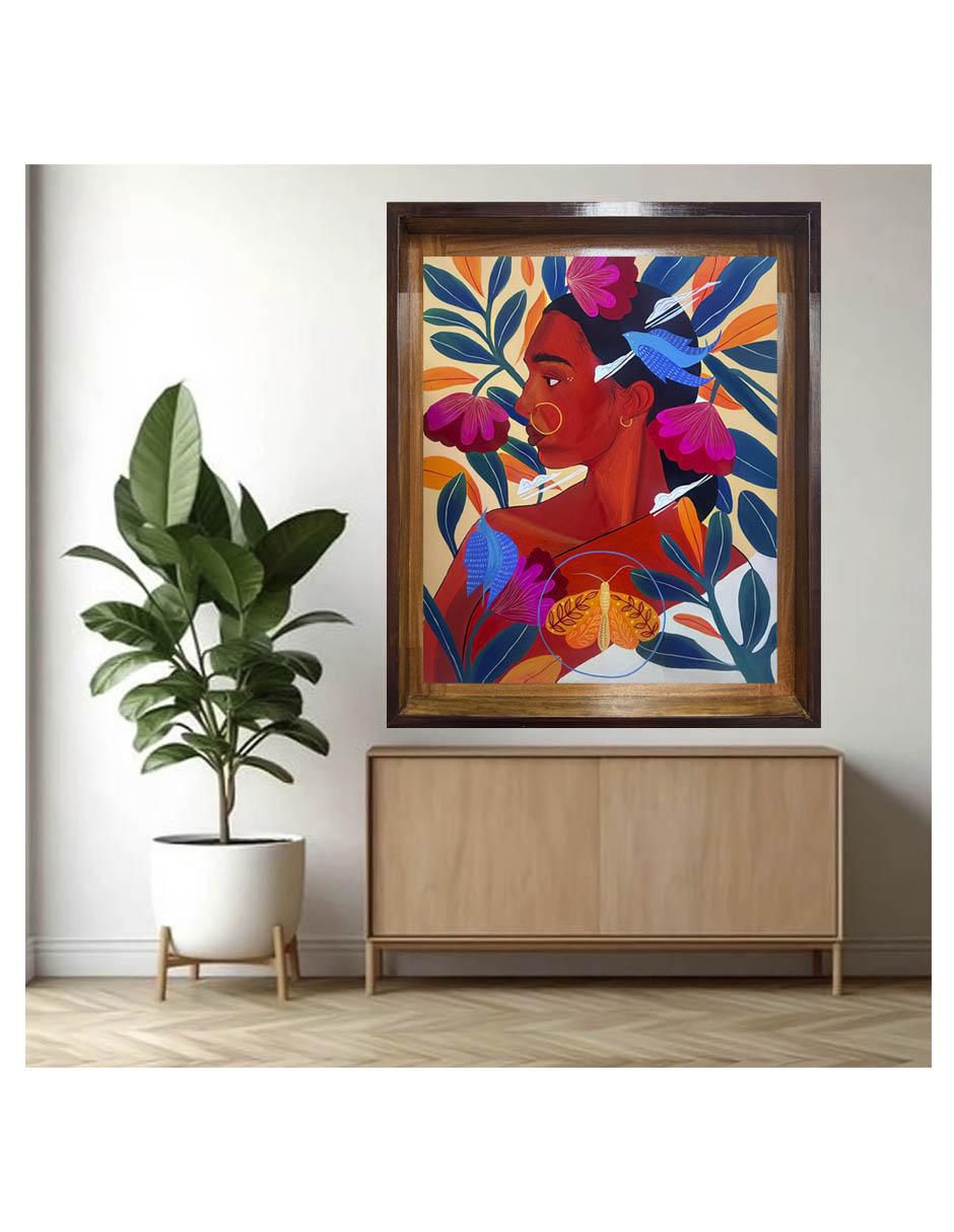 Pintura Fleur técnica acrílico Rostros 4