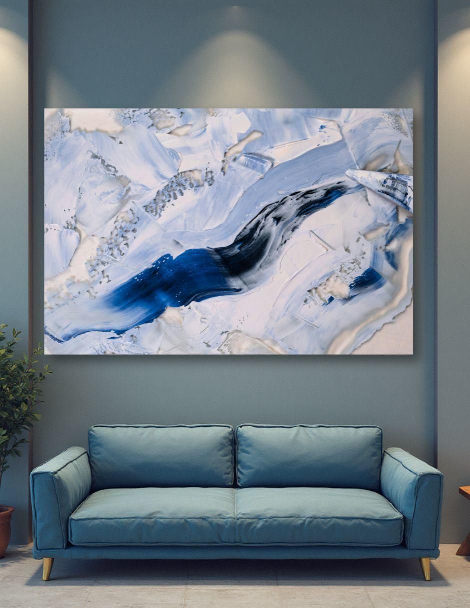 Cuadro decorativo azul ártico 2