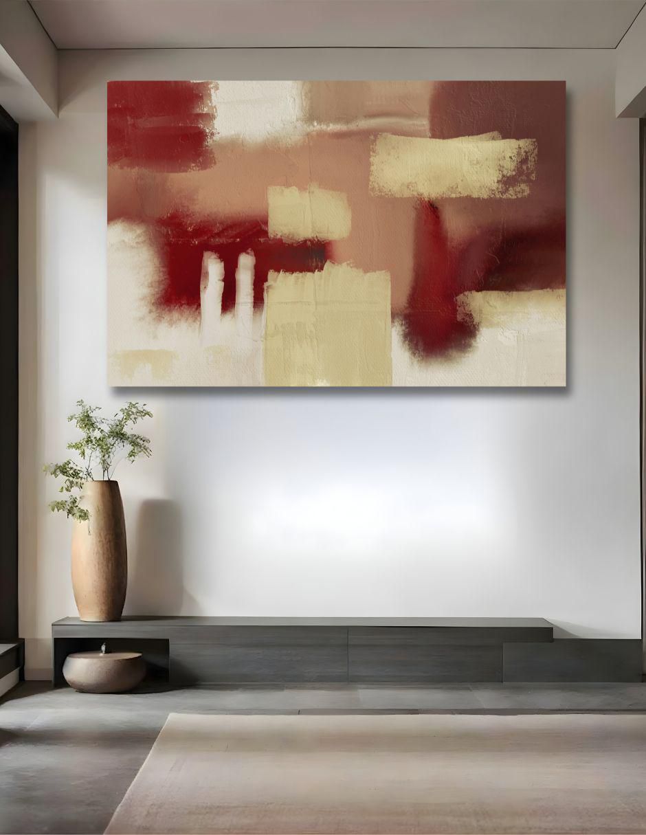 Cuadro decorativo Abstracto paleta terrenal 80x120cm 9
