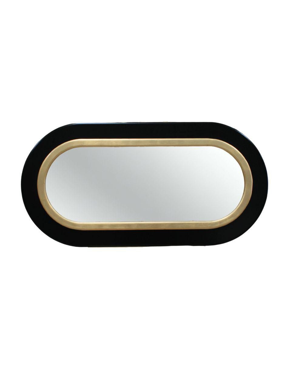 Espejo ovalado Dual Negro & Oro