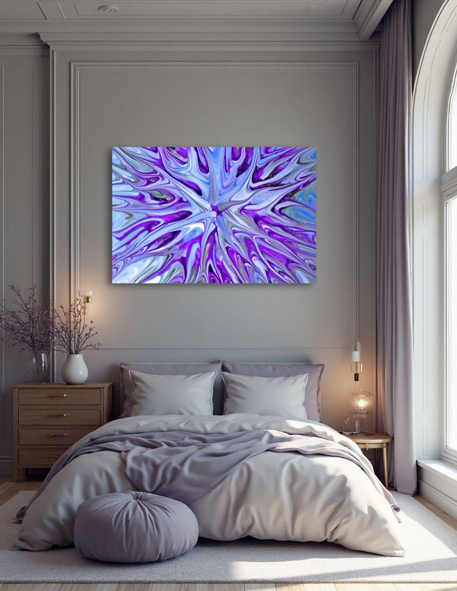 Cuadro decorativo Abstracto violeta cromado 2