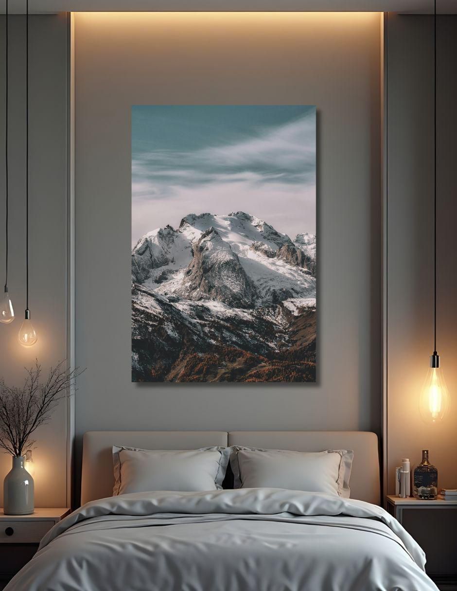 Cuadro decorativo paisaje cima glaciar 2