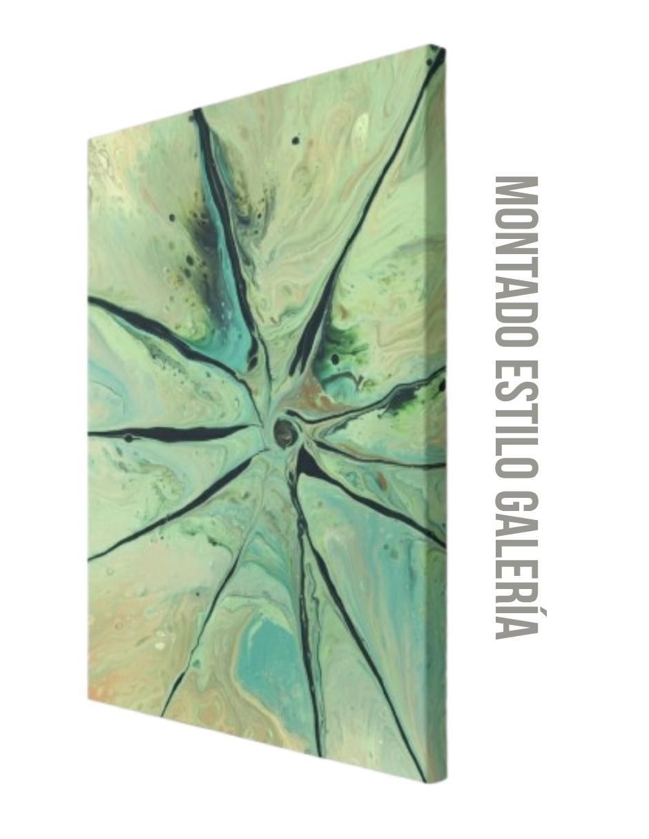 Cuadro decorativo abstracto flor jade 4