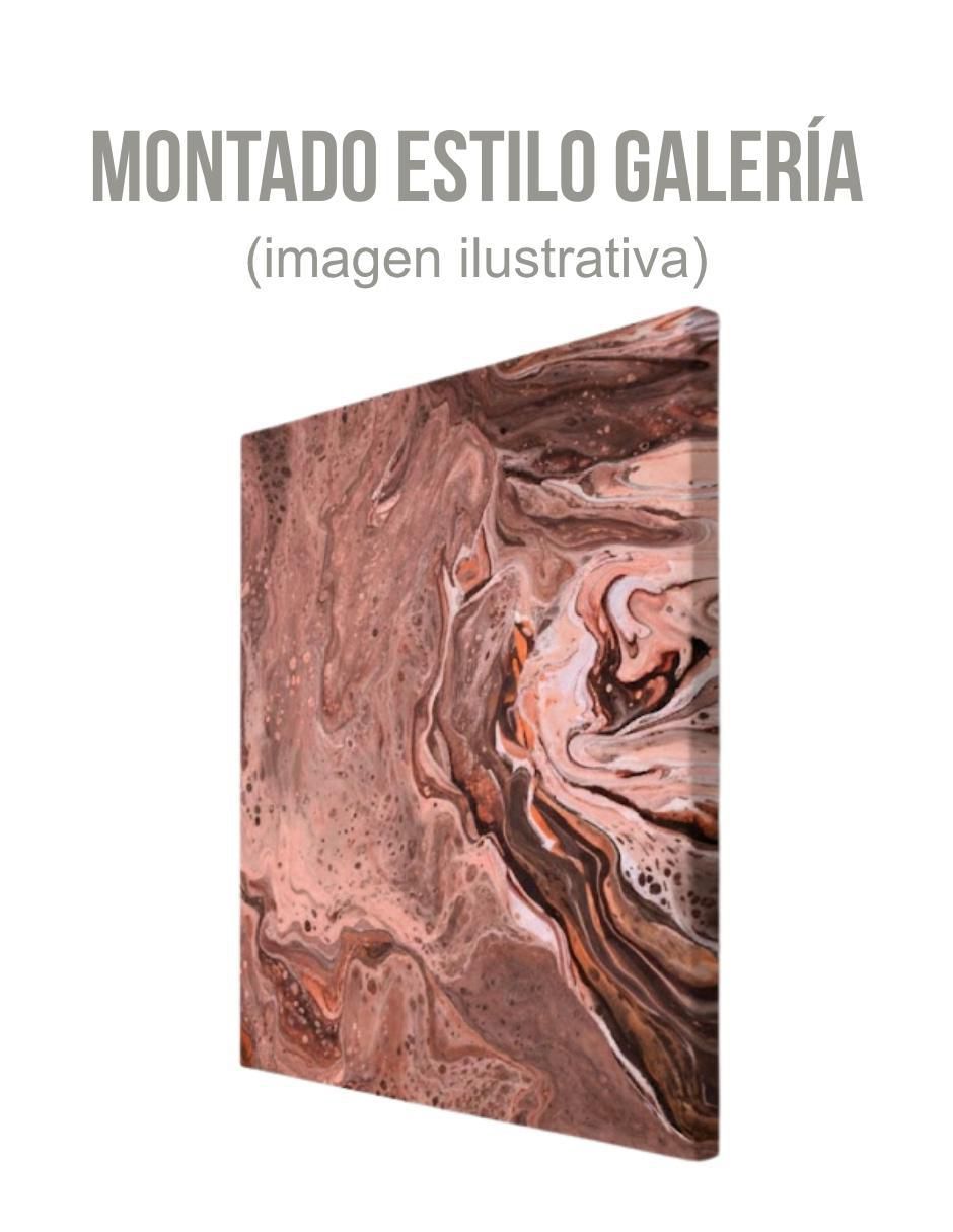 Cuadro decorativo Abstracto Río Bronce 3