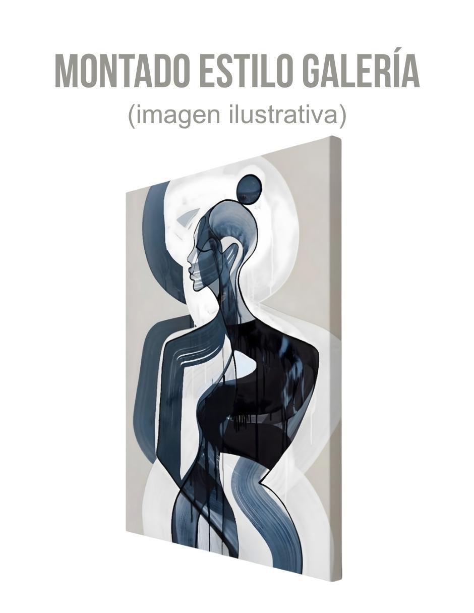 Cuadro decorativo Abstracto Silueta Azul 2