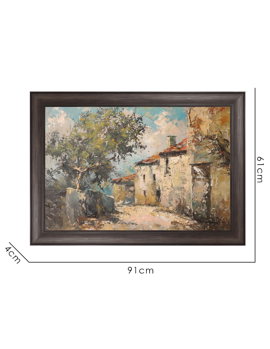 Cuadro decorativo Callejón Posterior técnica mixta 8