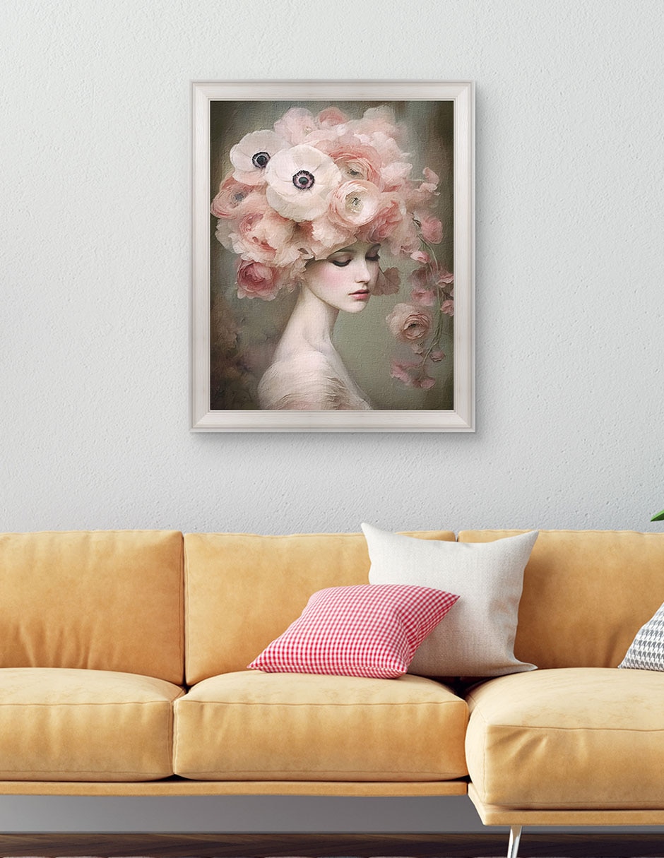 Cuadro decorativo Floral Rubor 9 de Riley B técnica mixta 3