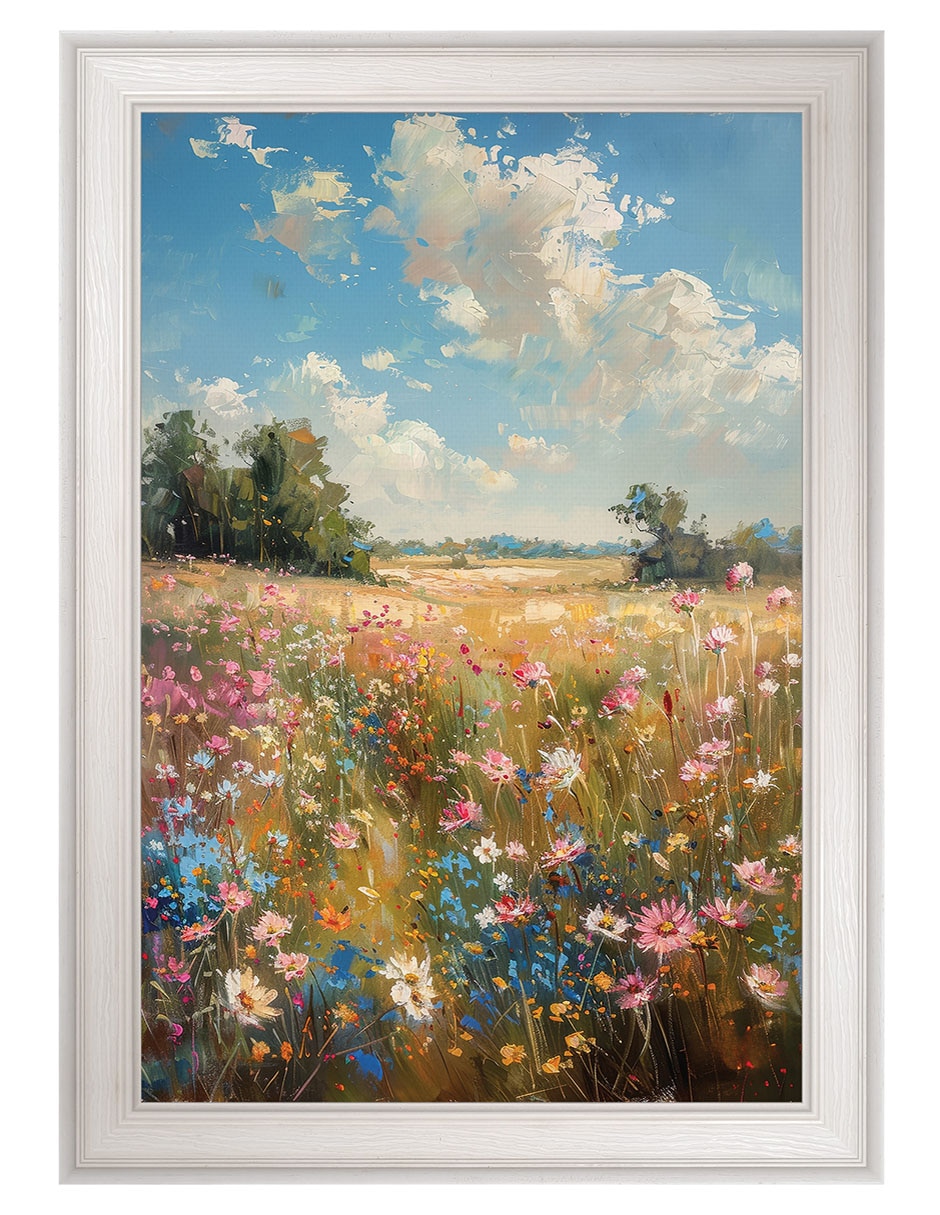 Cuadro decorativo Campo de Flores por Petals Prints Design técnica mixta