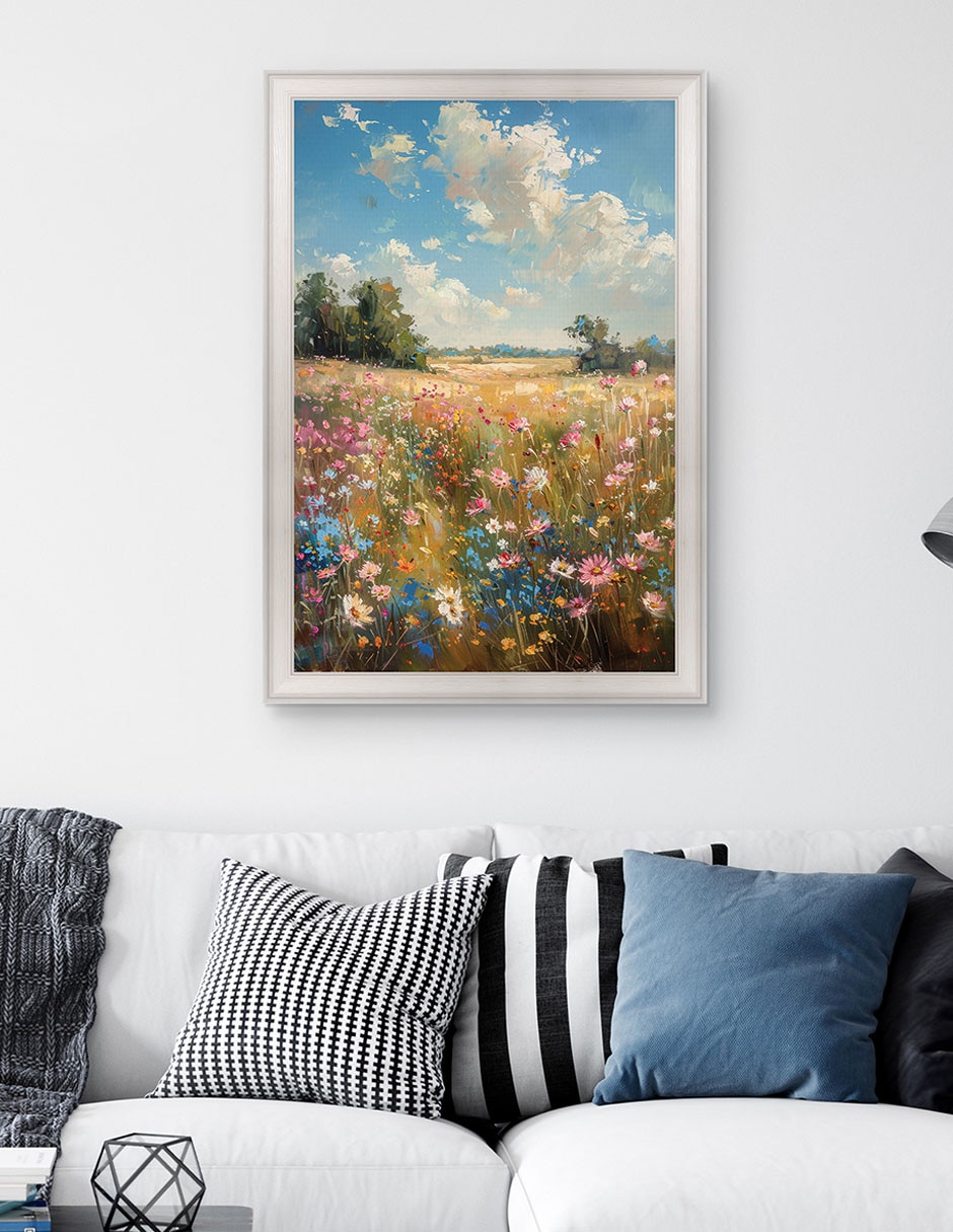 Cuadro decorativo Campo de Flores por Petals Prints Design técnica mixta 3