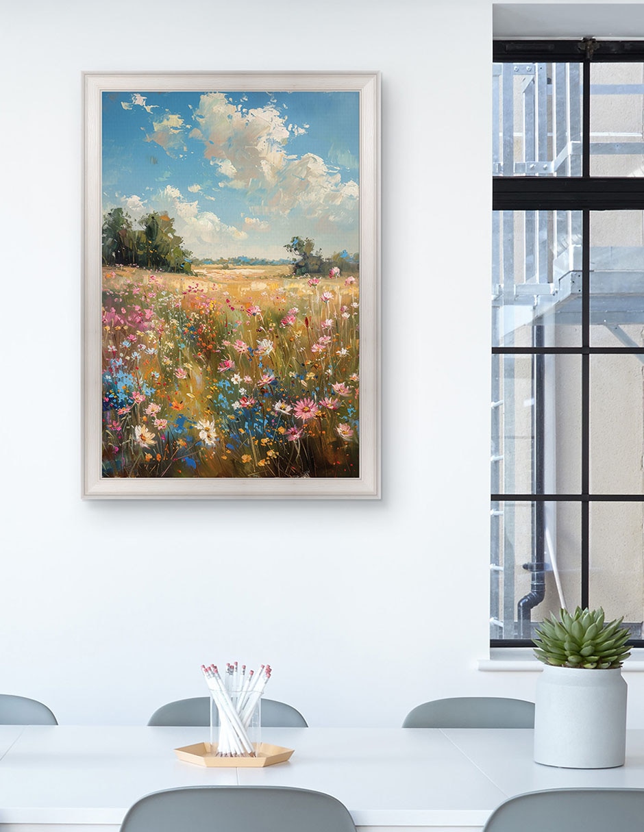 Cuadro decorativo Campo de Flores por Petals Prints Design técnica mixta 4